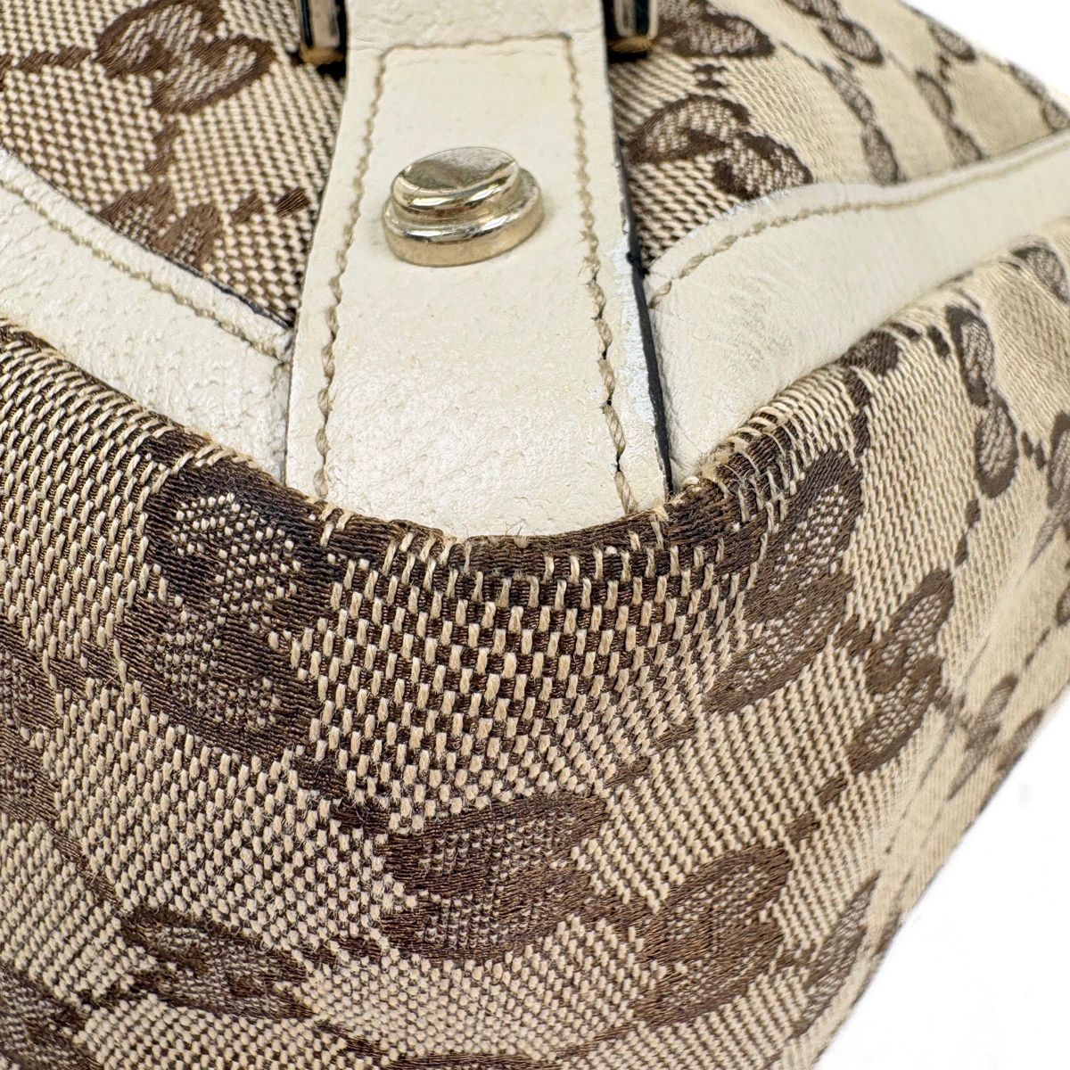 Gucci GG Pattern Tote Abbey Canvas Beige White — view 3