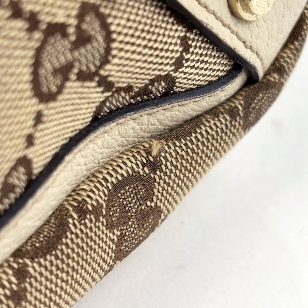Gucci GG Pattern Tote Abbey Canvas Beige White — view 4