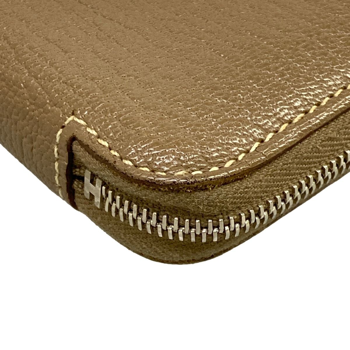 Hermes Wallet Azap Long Classic Etoupe Zip Around Silver — view 6