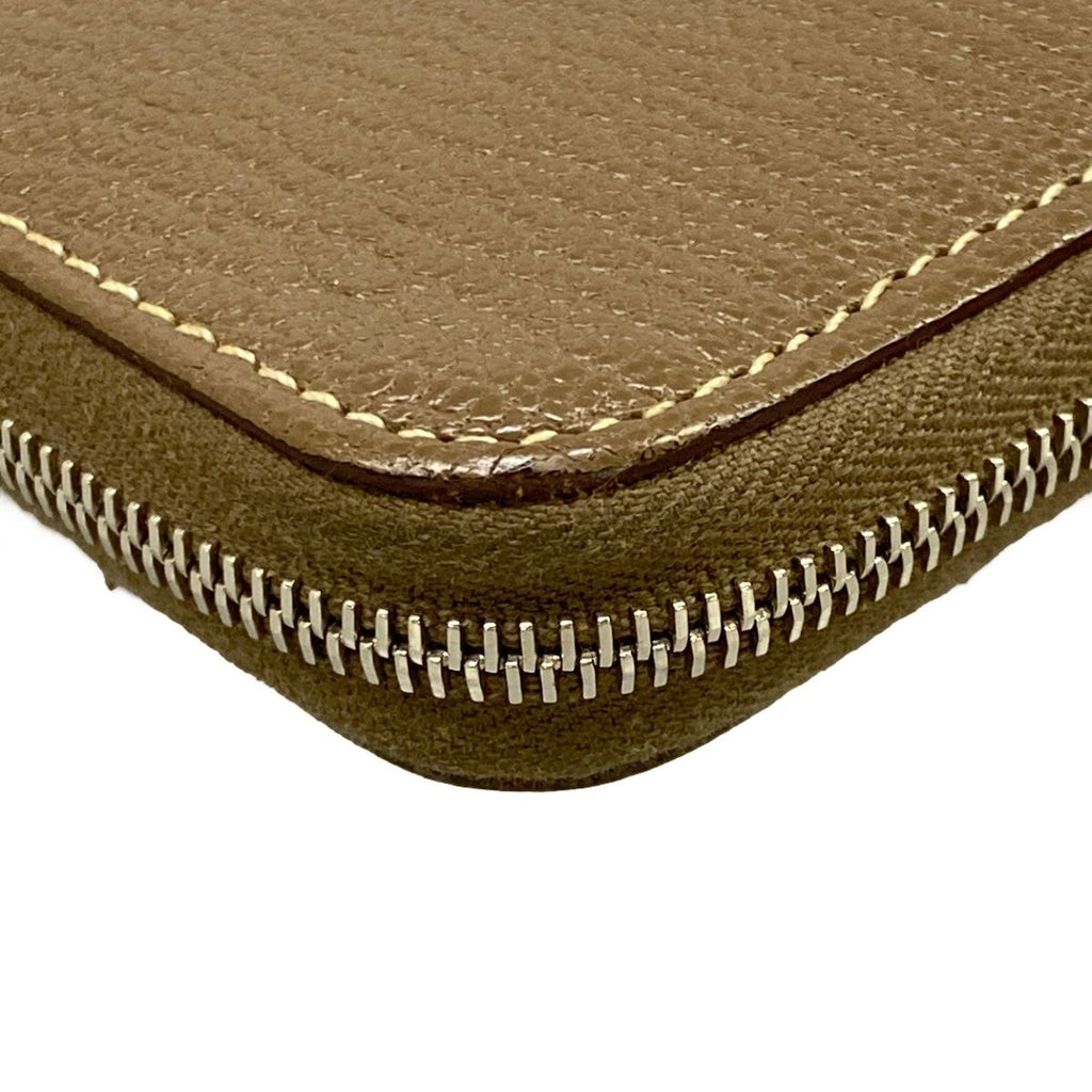 Hermes Wallet Azap Long Classic Etoupe Zip Around Silver — view 7