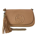 Gucci Shoulder Bag Soho Beige Leather
