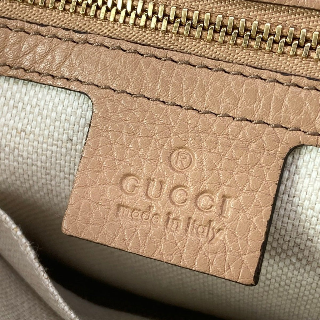 Gucci Shoulder Bag Soho Beige Leather — view 9