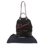 Chanel Wool Leather Black Shoulder — view 2