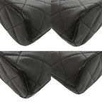 Chanel Quilted Mini Chain Shoulder Bag CC Logo Caviar Leather Black Random Seal — view 4