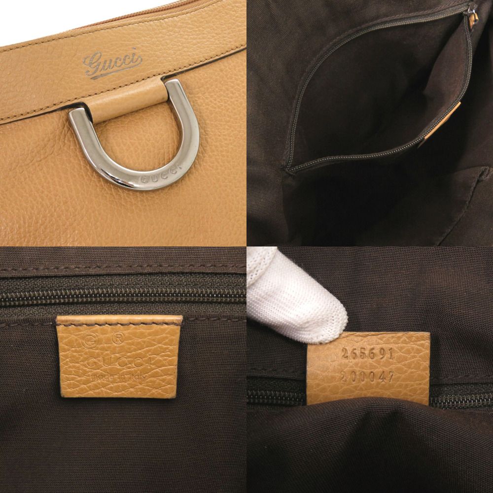Gucci Abbey Leather Camel Shoulder Bag Brown — view 7