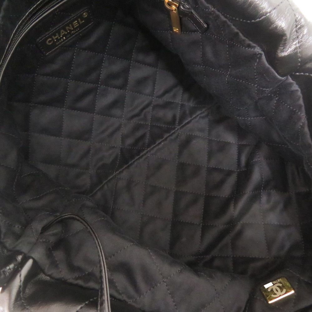 Chanel 22 Small Calf Leather Black Tote — view 5