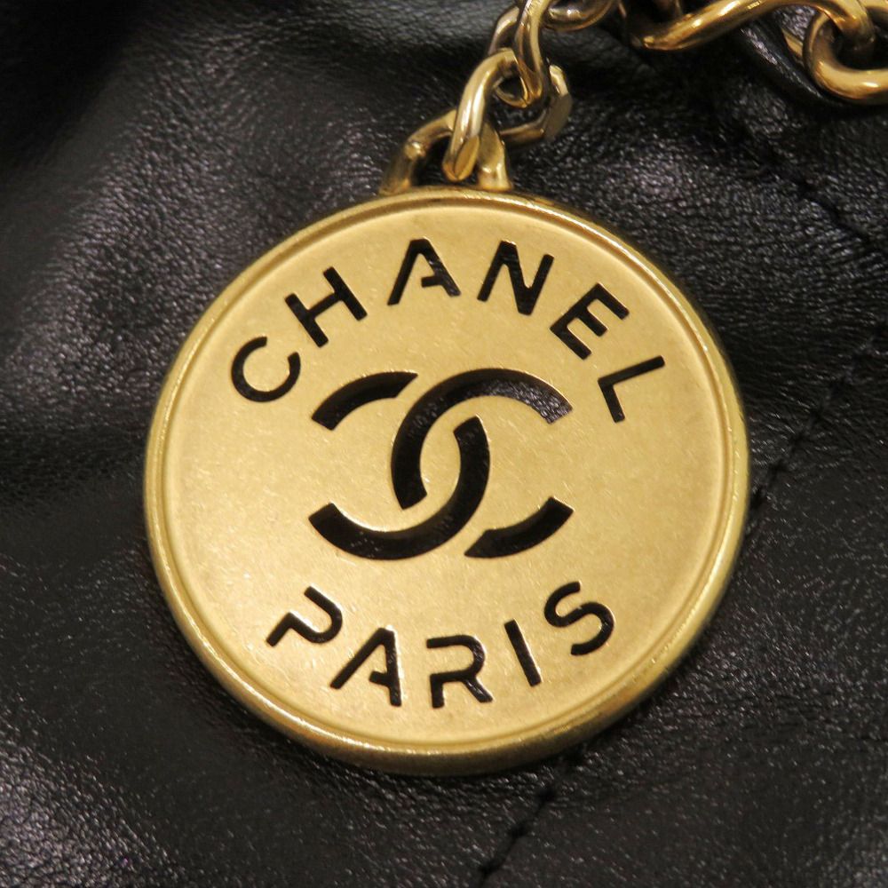 Chanel 22 Small Calf Leather Black Tote — view 7