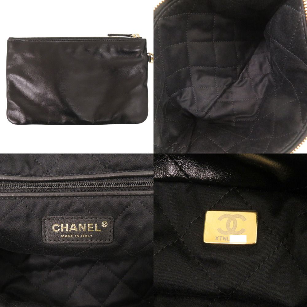 Chanel 22 Small Calf Leather Black Tote — view 9