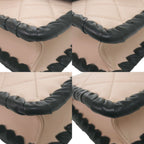 Chanel Quilted Small Flap CC Logo Lambskin Pink Black Chain Shoulder — view 4