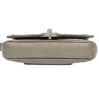 Chanel Blanc CC Logo Leather Gray Chain Shoulder — view 3