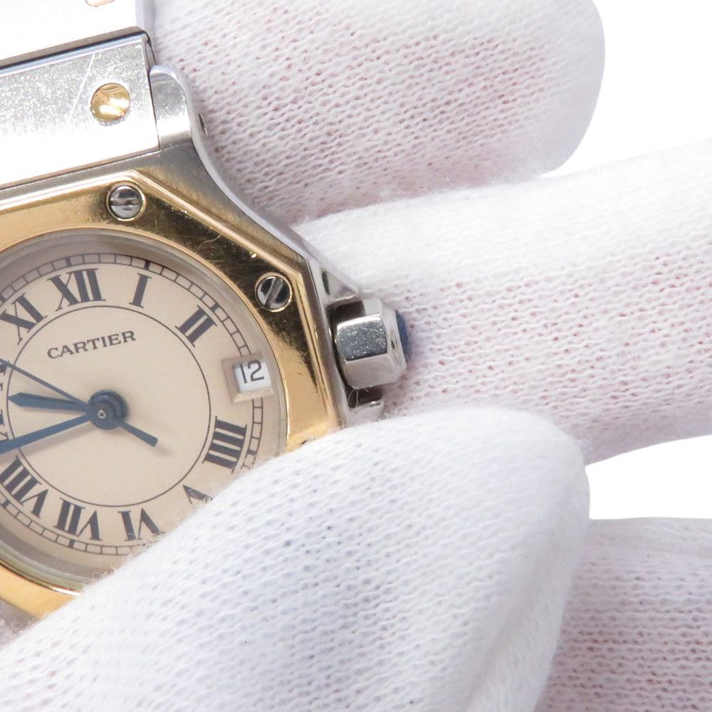 Cartier Santos Octagon SM Watch Ivory Dial Quartz — view 5