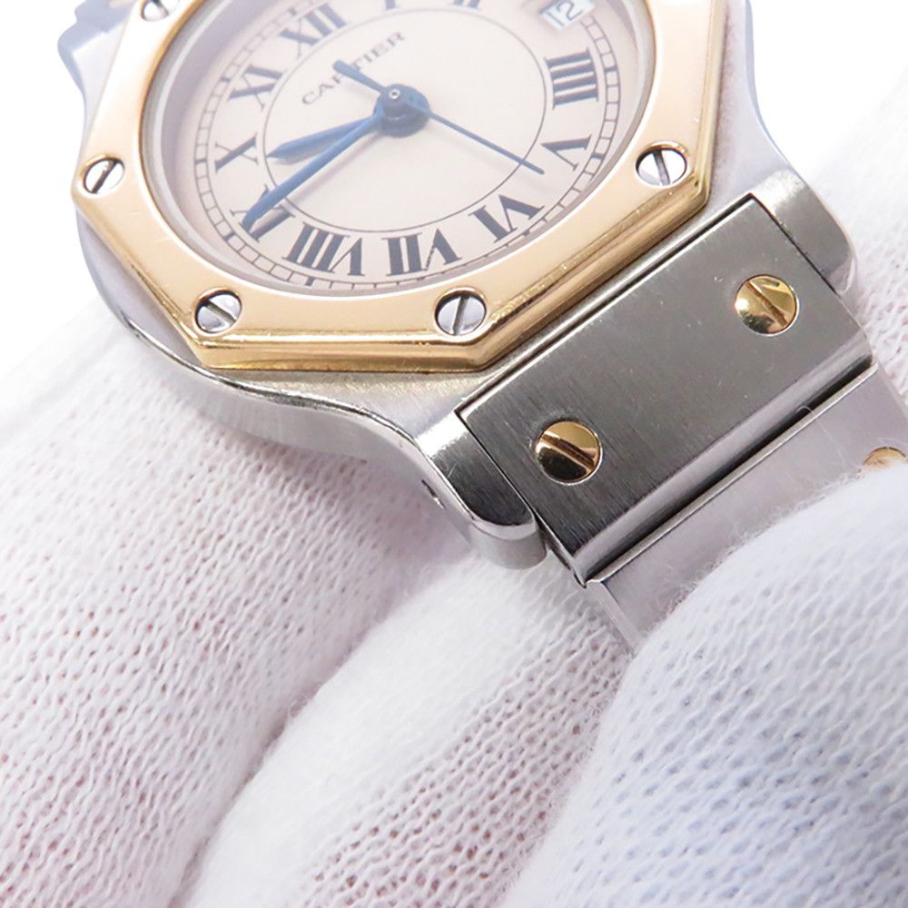 Cartier Santos Octagon SM Watch Ivory Dial Quartz — view 6