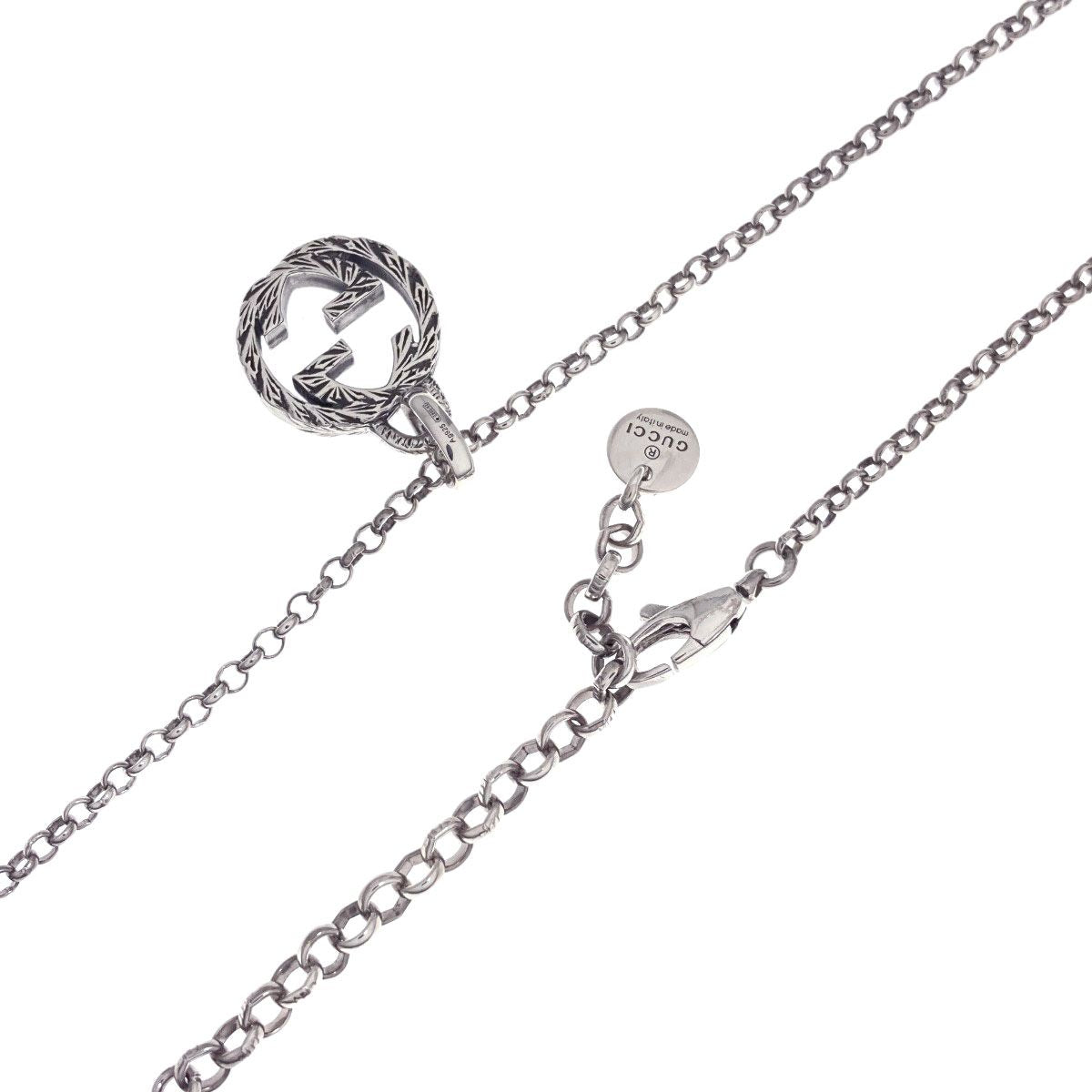 Gucci Interlocking Necklace Silver — view 2