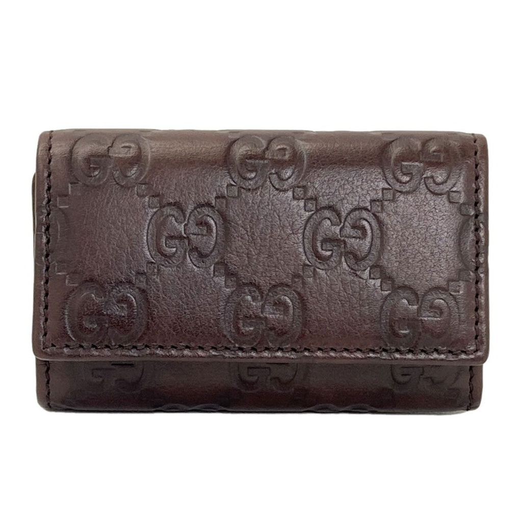 Gucci GG Signature Guccissima Key Case Leather Key Holder