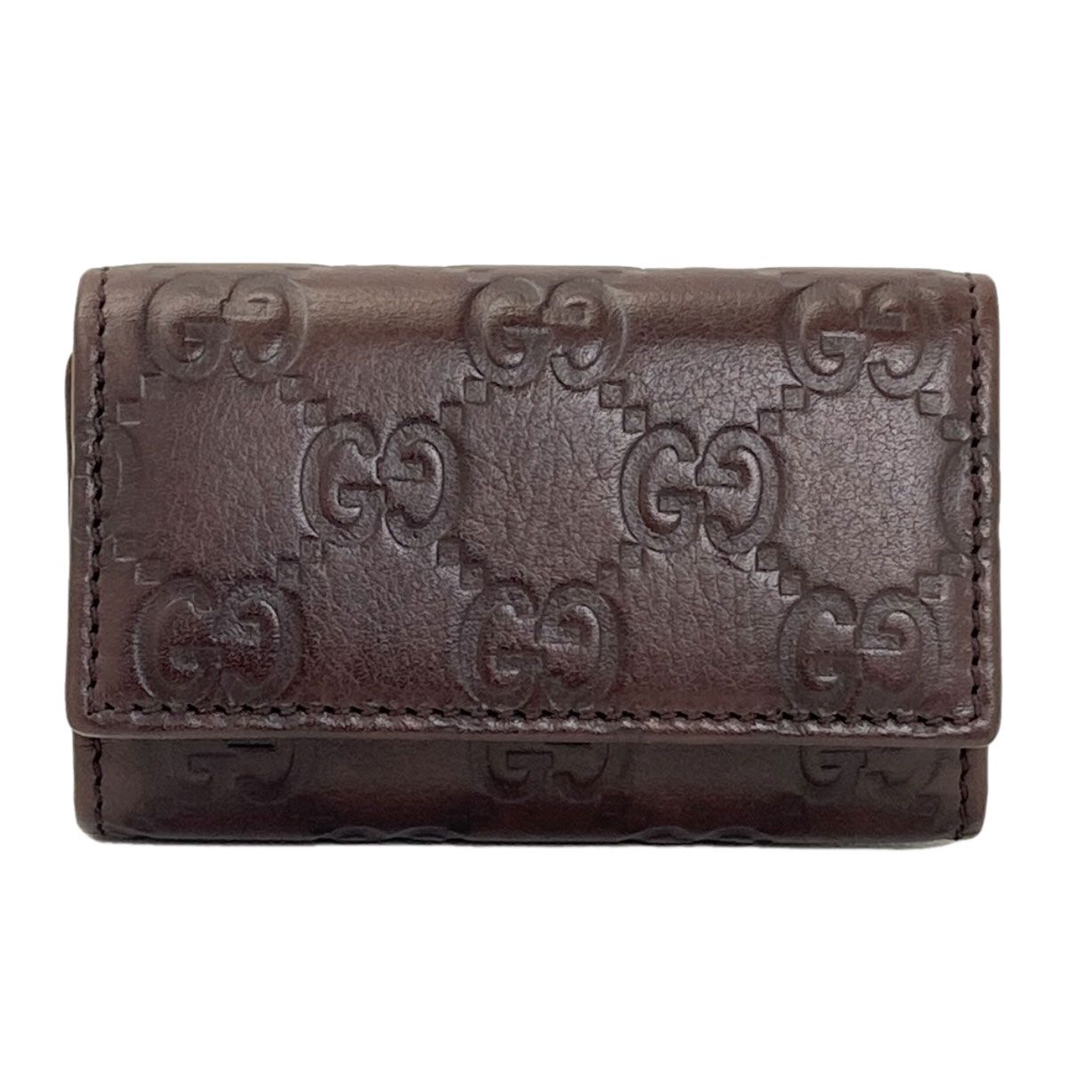 Gucci GG Signature Guccissima Key Case Leather Key Holder