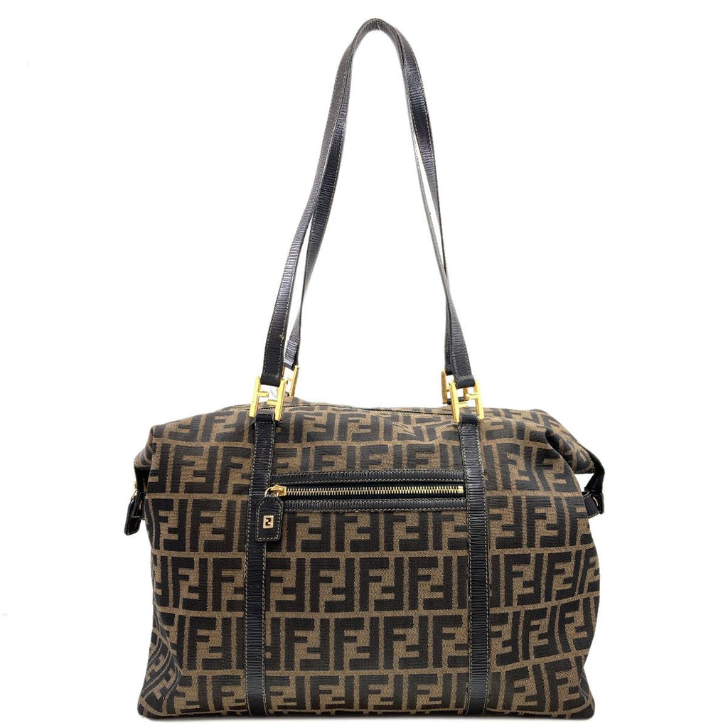 Fendi Zucca Pattern Tote Canvas