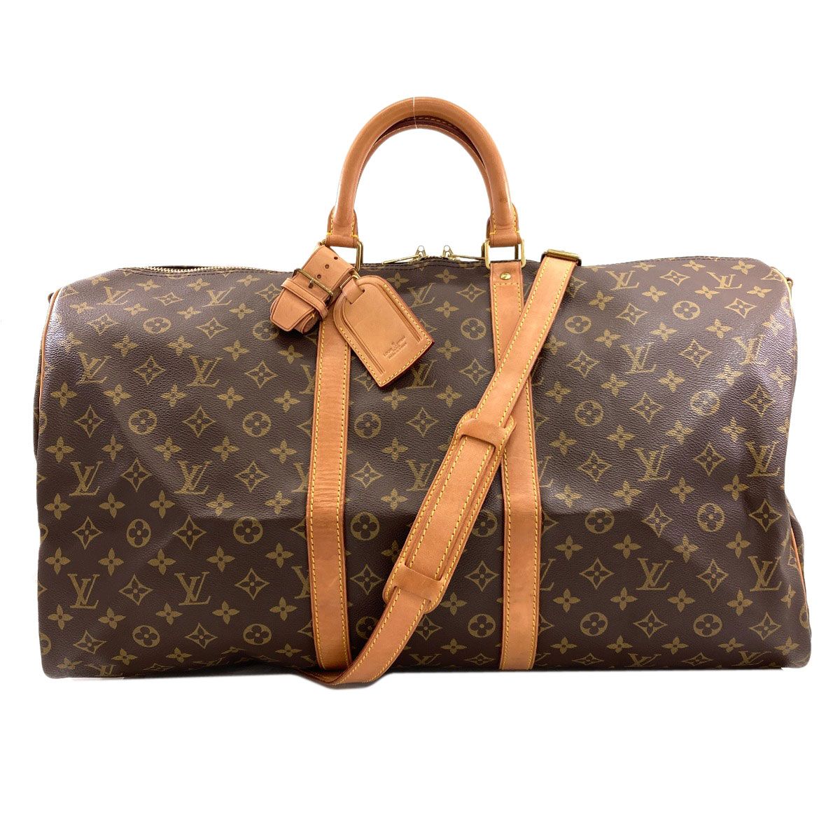 Louis Vuitton Keepall 55 Bandouliere Boston Bag Monogram Canvas