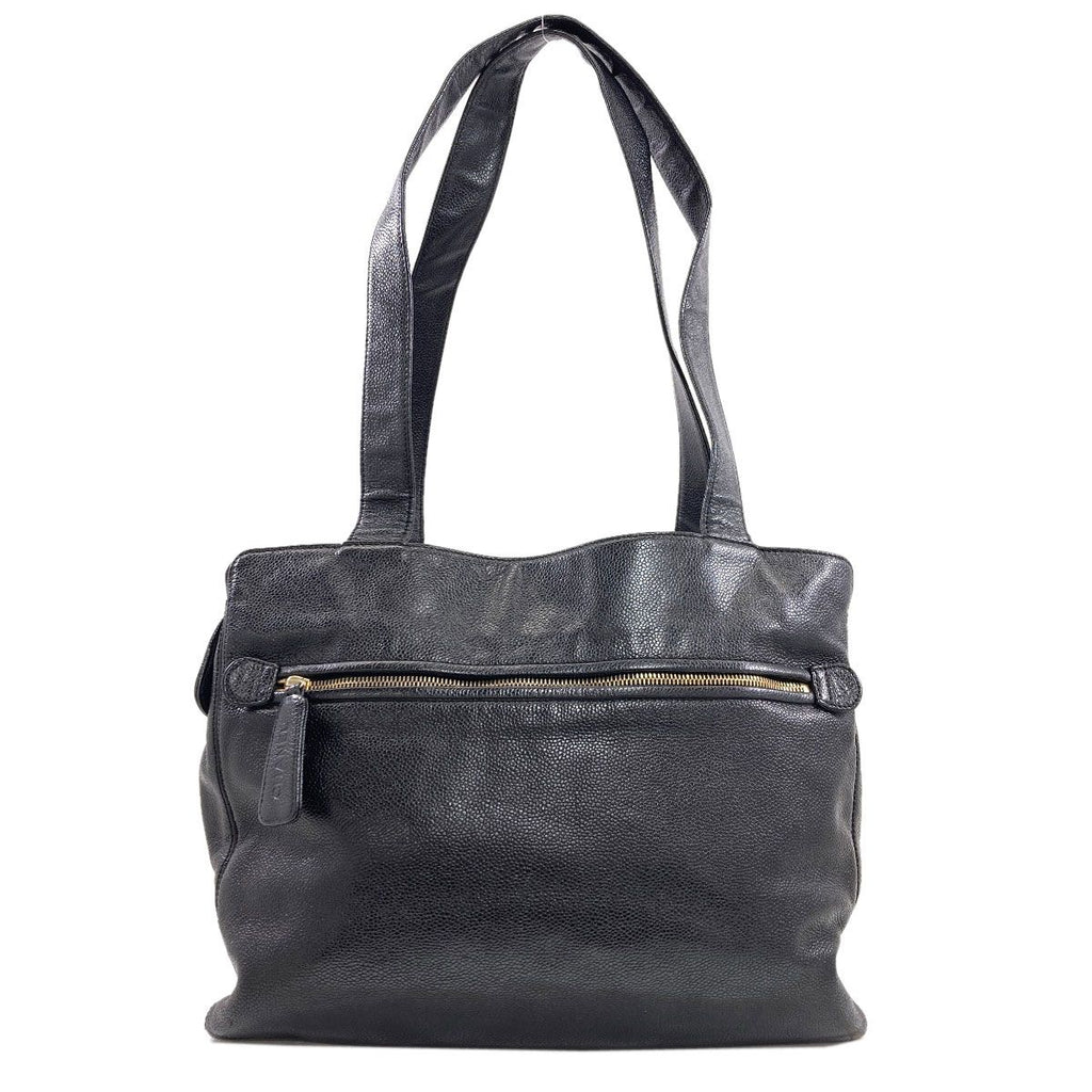 Chanel CC Logo Gold Tote Grained Calfskin — view 2