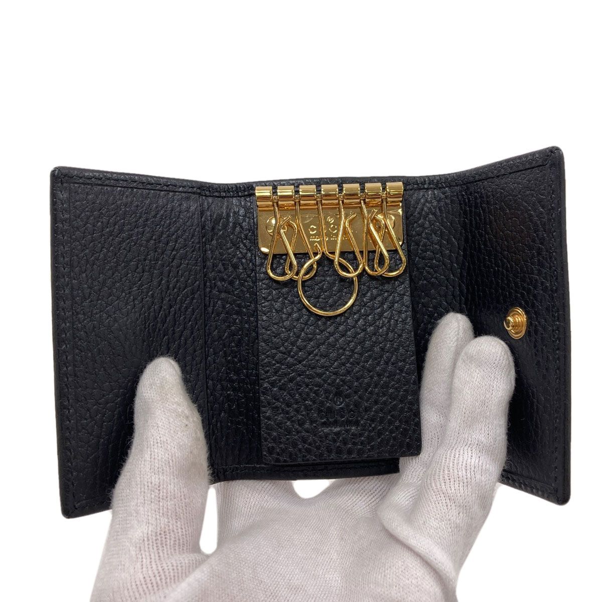 Gucci GG Marmont Key Case Leather Key Holder — view 4