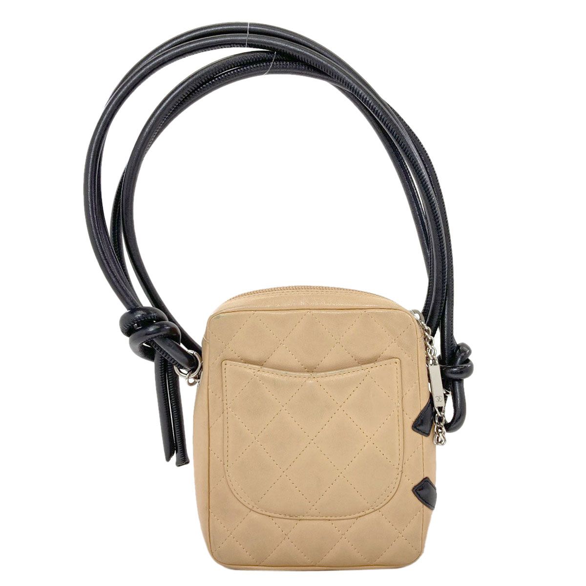 Chanel Cambon Line Silver Shoulder Bag Lambskin — view 2