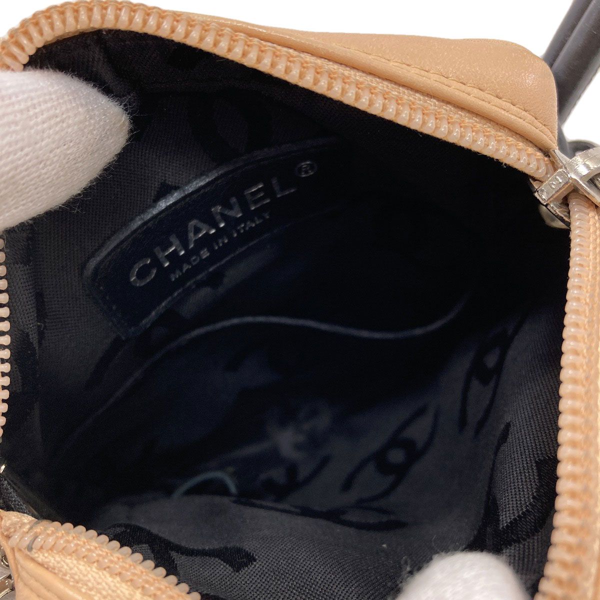 Chanel Cambon Line Silver Shoulder Bag Lambskin — view 5