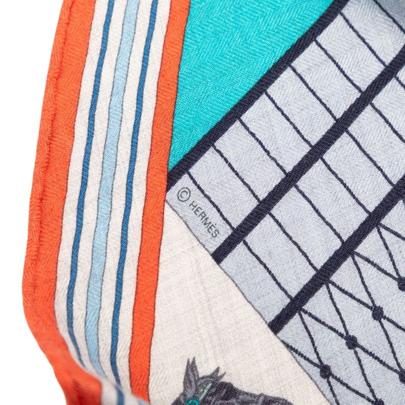 Hermes Losange MM Couvertures Et Tenues de Jour Horsewear Scarf Multicolor Silk — view 5