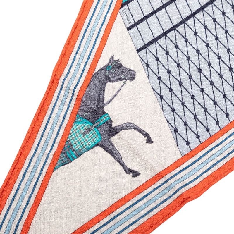 Hermes Losange MM Couvertures Et Tenues de Jour Horsewear Scarf Multicolor Silk — view 6