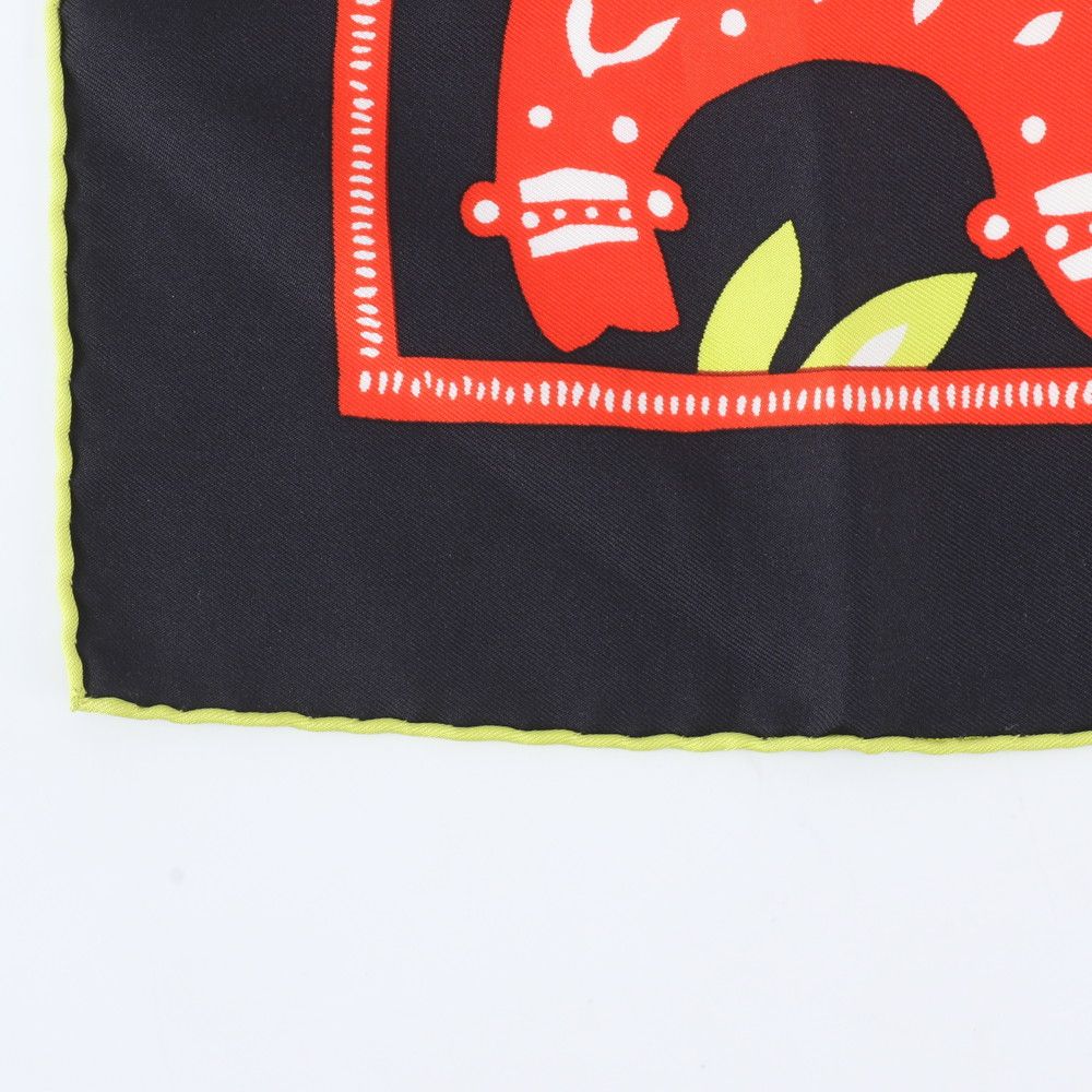 Hermes Tag Carre Zodiac Limited Ox Year Silk Animal Scarf — view 4