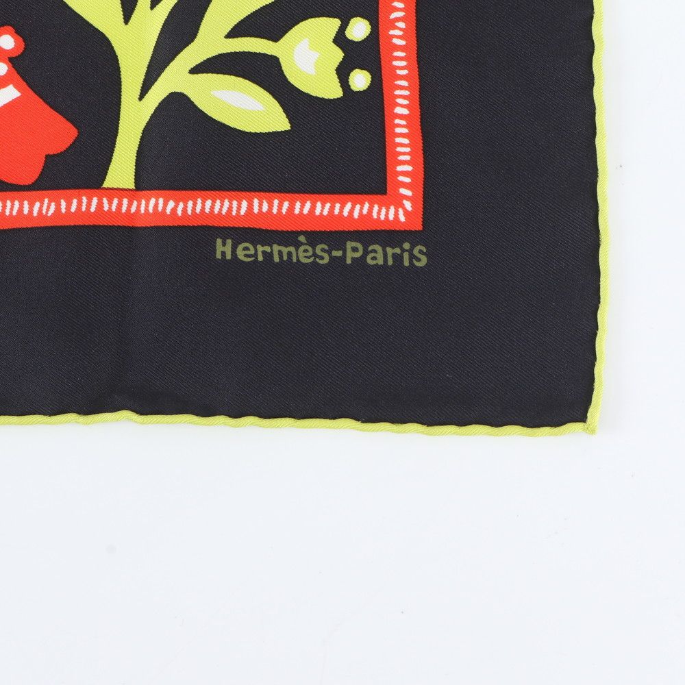 Hermes Tag Carre Zodiac Limited Ox Year Silk Animal Scarf — view 5
