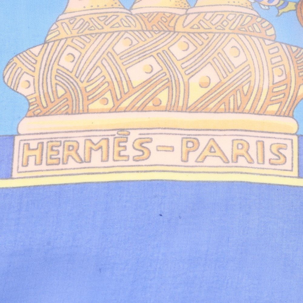 Hermes Carre Jean 140 Rencontre Oceane Atlantic Encounter Silk Scarf — view 7