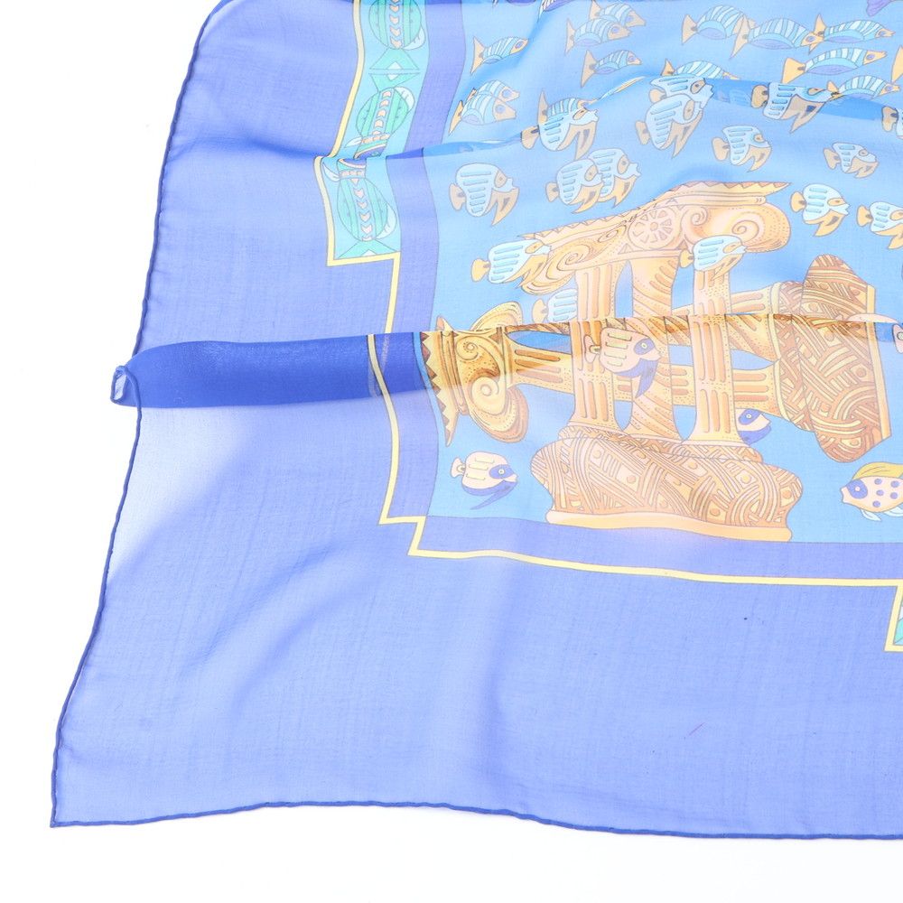 Hermes Carre Jean 140 Rencontre Oceane Atlantic Encounter Silk Scarf — view 4