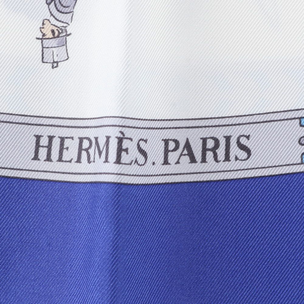 Hermes Reprint Carre 90 la Promenade de Longchamps Walk to Long Chien Silk — view 6