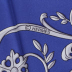Hermes Reprint Carre 90 la Promenade de Longchamps Walk to Long Chien Silk — view 7