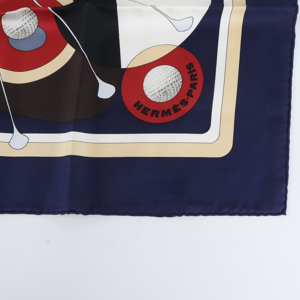 Hermes Carre 90 Swing Golf Club Silk 100% Scarf — view 5