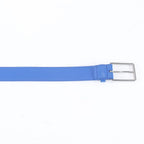 Bottega Veneta Intrecciato Embossed Leather Belt Blue — view 8