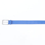 Bottega Veneta Intrecciato Embossed Leather Belt Blue — view 3