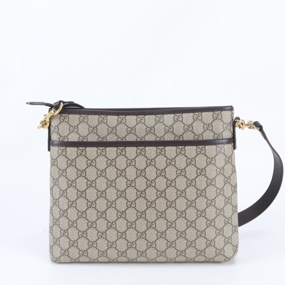 Gucci GG Supreme Leather Shoulder Bag Crossbody Messenger Business Tote — view 3