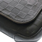 Louis Vuitton Damier Infini PM Shoulder Bag Black Leather Silver — view 6