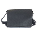 Louis Vuitton Damier Infini PM Shoulder Bag Black Leather Silver