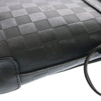 Louis Vuitton Damier Infini PM Shoulder Bag Black Leather Silver — view 7