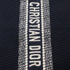 Dior Logo Oblique Big Scarf Navy Silk Blend — view 2