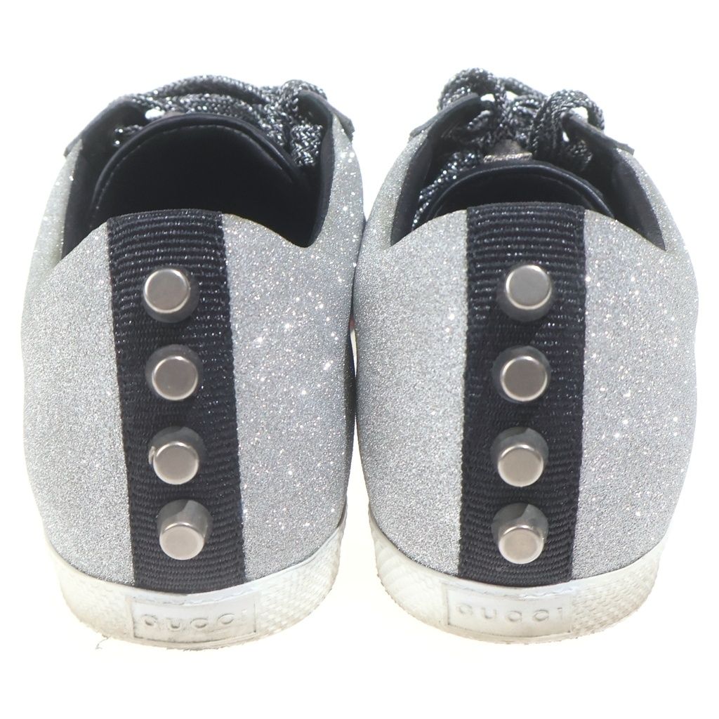 Gucci Sherry Line Glitter Studded Low Cut Sneakers Gray — view 3