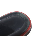 Gucci Guccissima Sherry Web Line Flat Leather Sandals Shoes Black — view 6
