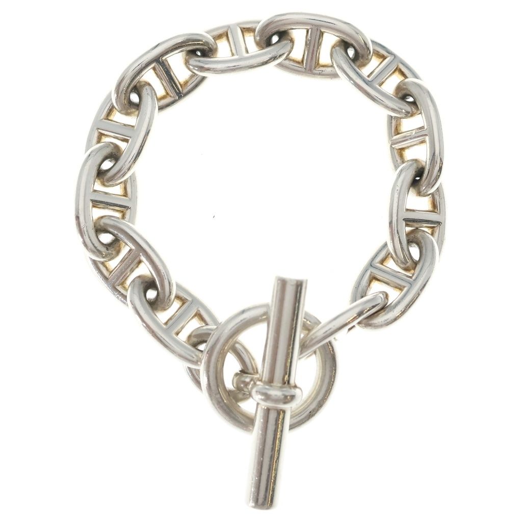 Hermes Chaine D'ancre Bracelet TGM 12 Links Silver