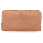 Fendi Selleria Leather Zip Around Wallet Brown
