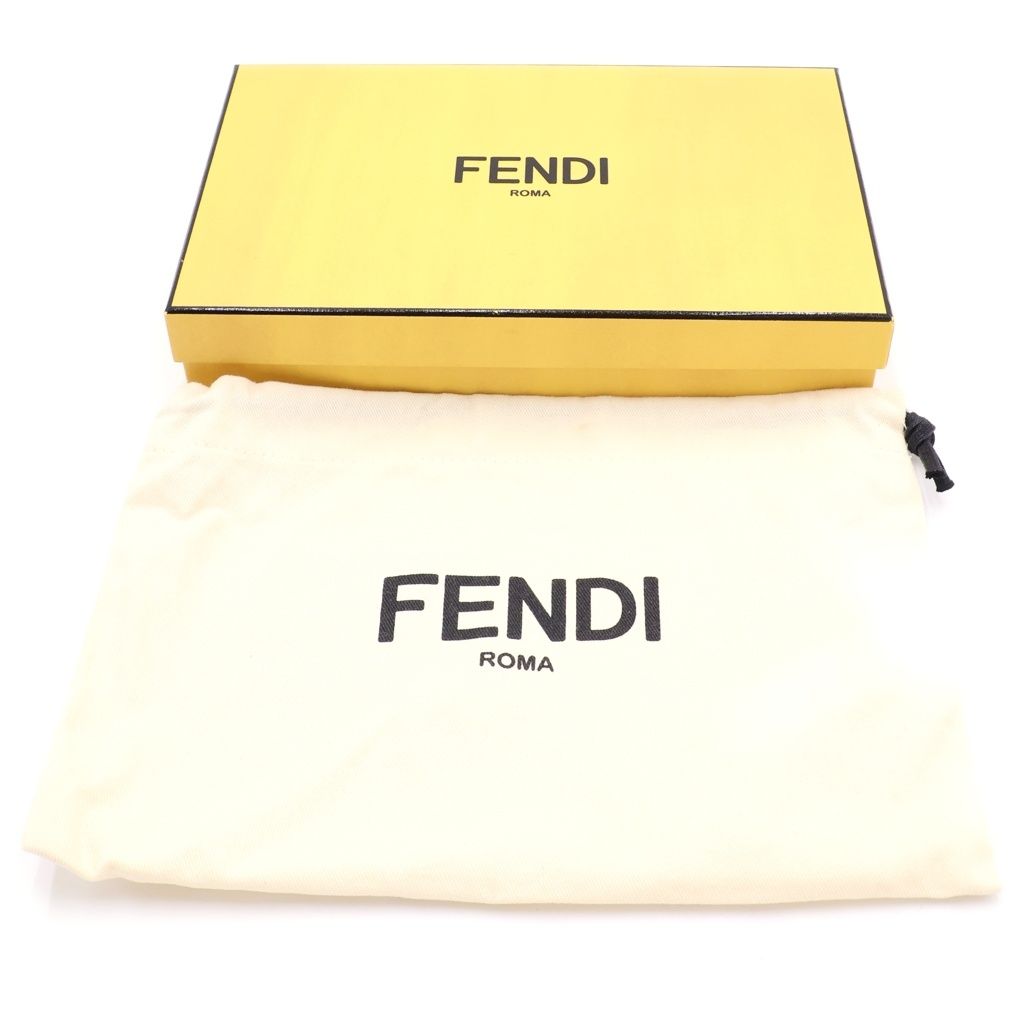 Fendi Selleria Leather Zip Around Wallet Brown — view 6