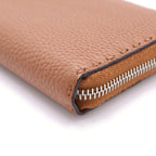 Fendi Selleria Leather Zip Around Wallet Brown — view 5