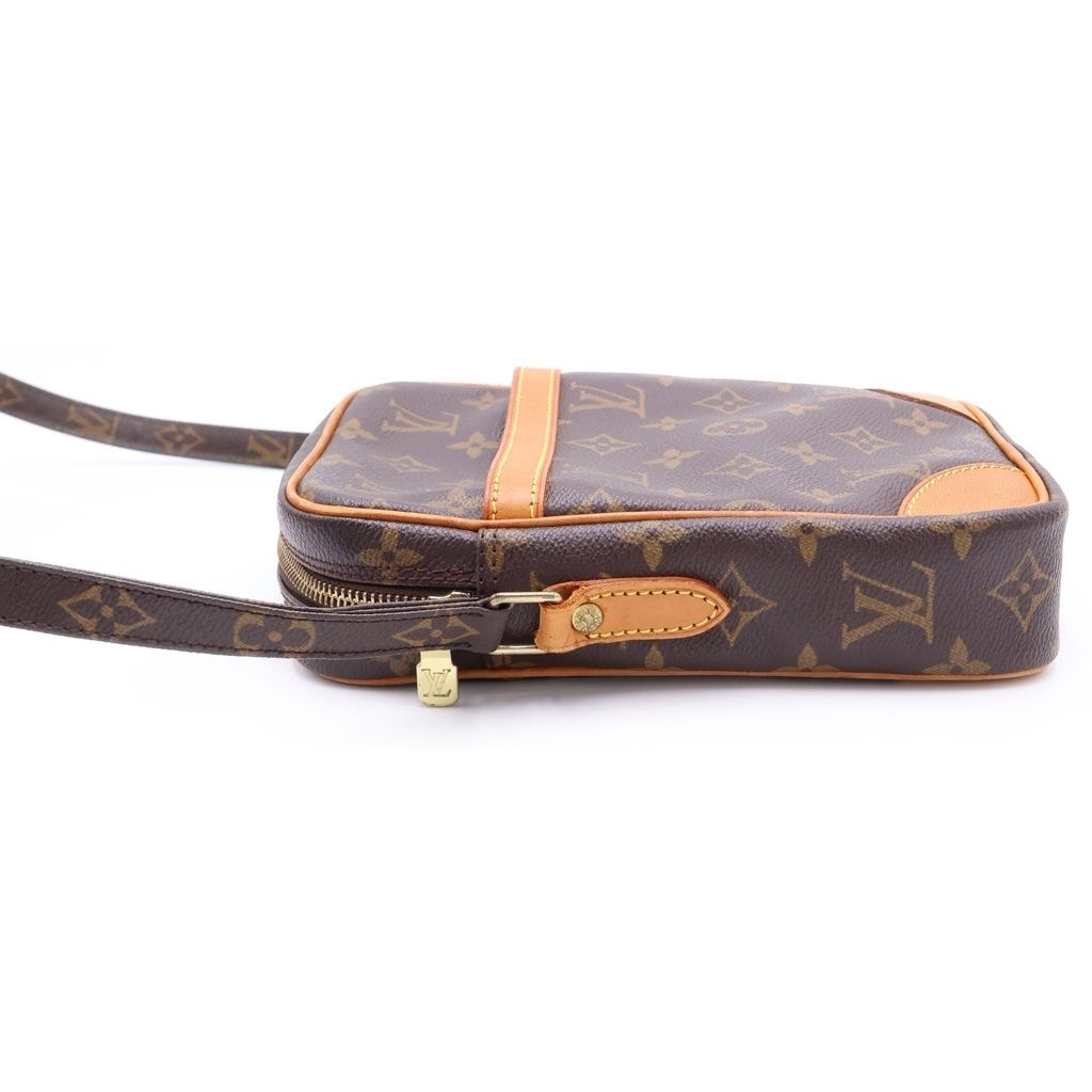 Louis Vuitton Monogram Danube Leather Shoulder Bag Brown — view 3