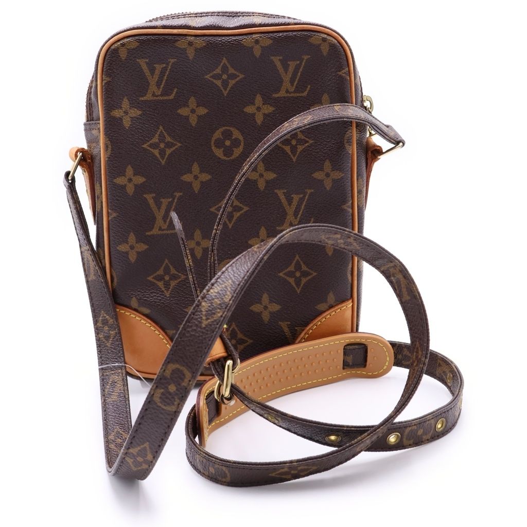Louis Vuitton Monogram Danube Leather Shoulder Bag Brown — view 2