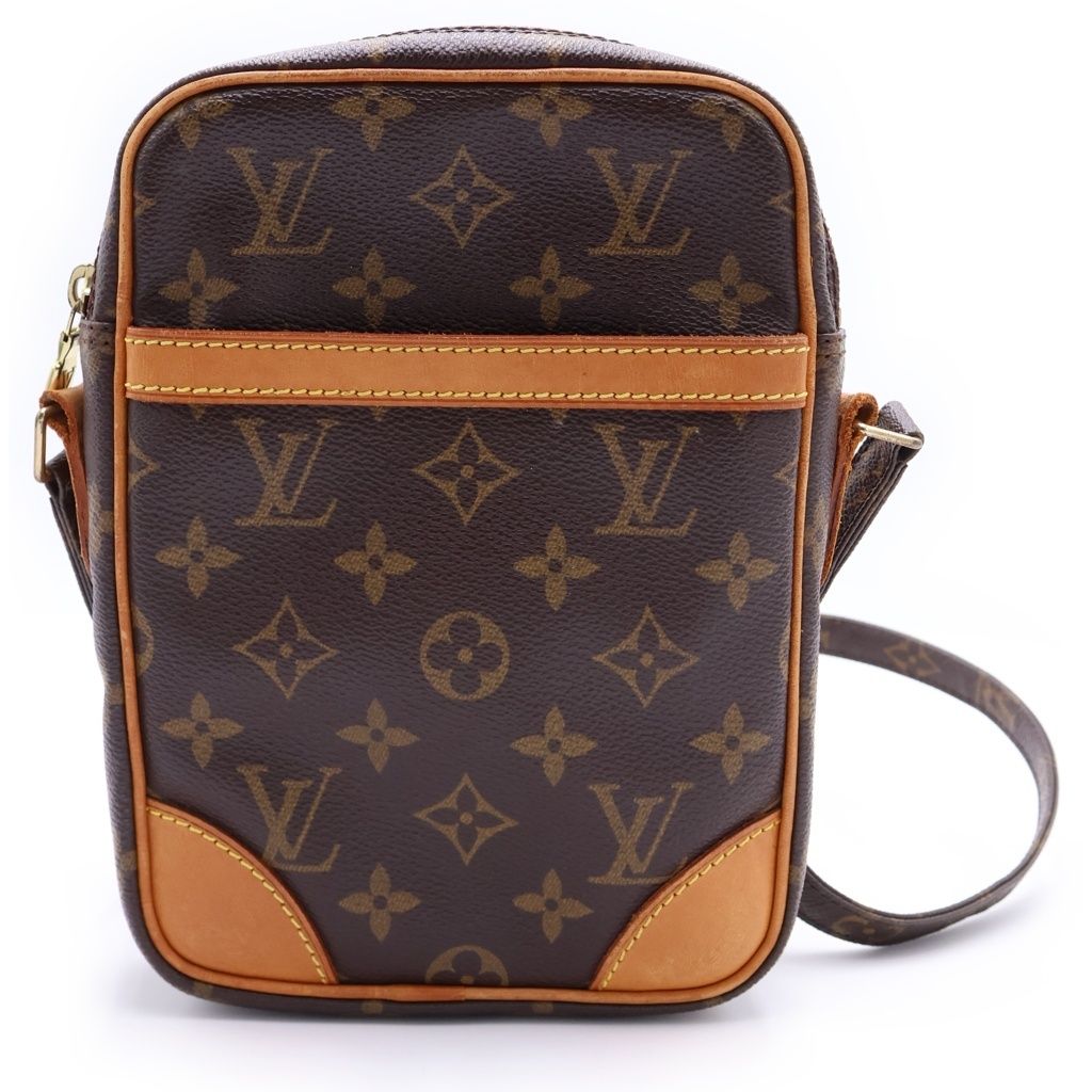 Louis Vuitton Monogram Danube Leather Shoulder Bag Brown